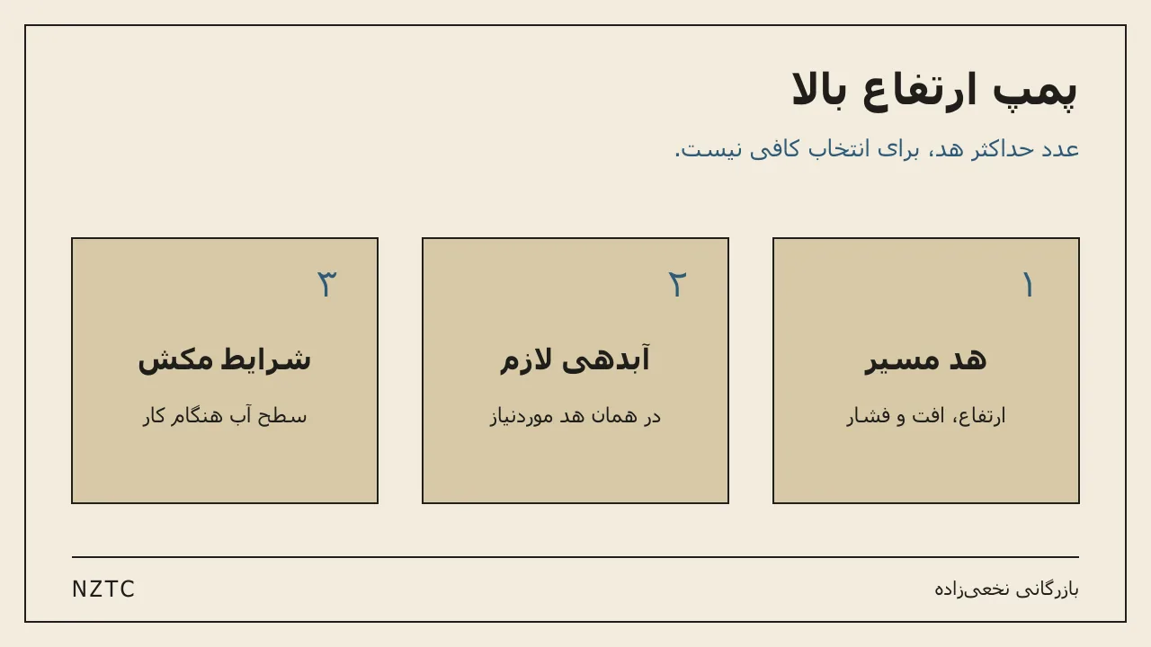 موتور پمپ ارتفاع بالا برای چه کاری مناسب است؟